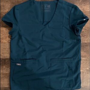 Figs XS Caribbean Blue Cusco Top